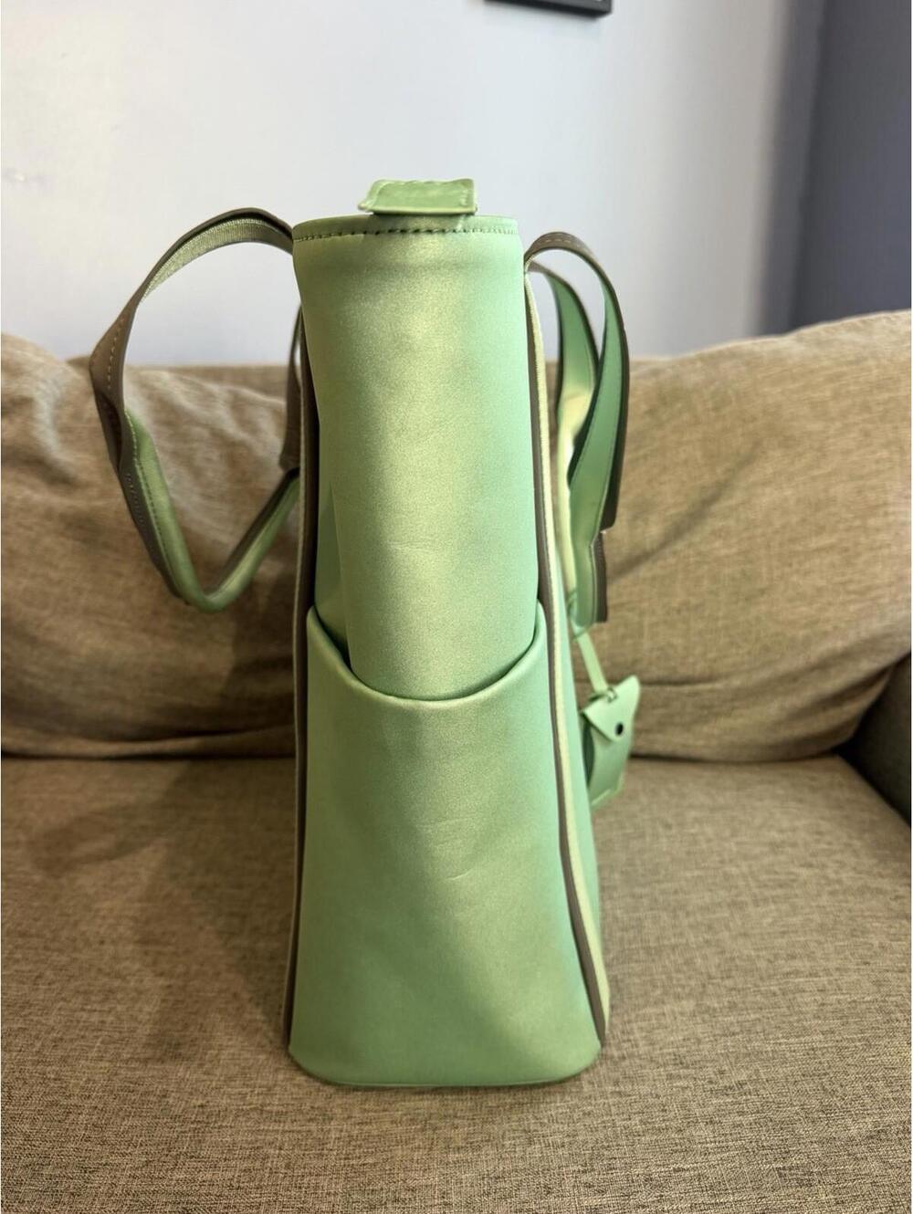 Vessel Signature Baseline Tennis Bag Neo Mint Green Dust Bag Vegan Leather - Picture 4 of 12